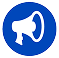 Megaphone icon repressenting marketing support