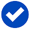 Check mark sign representing transaction handled securely and efficently